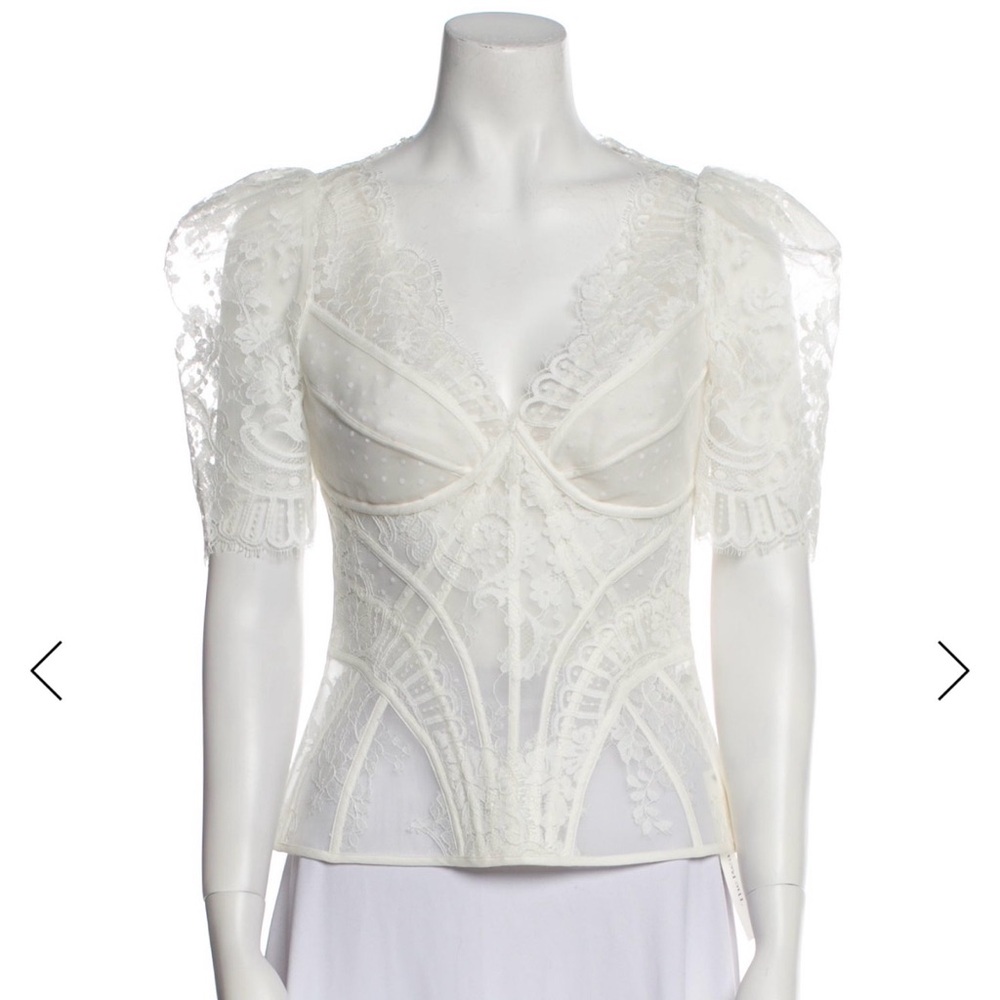 Zimmermann Ivory Lace Blouse